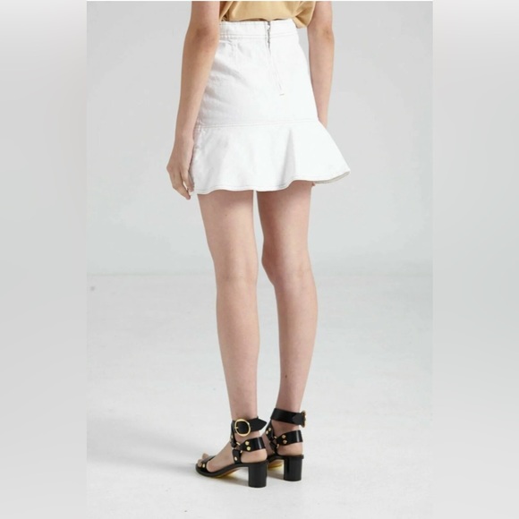 Isabel marant white denim coati skirt 34 - Picture 2 of 5